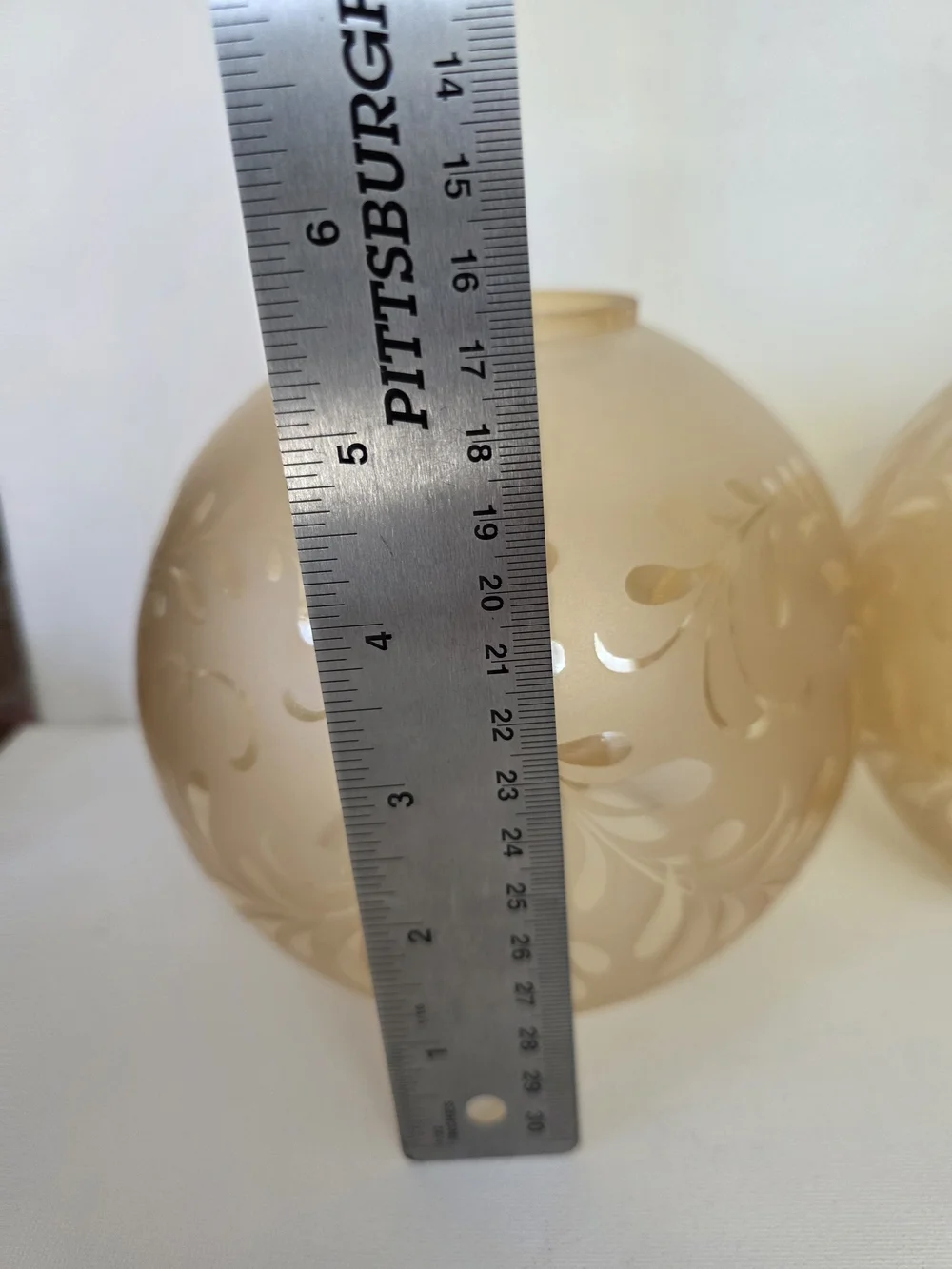 Decorative Frosted Glass Globe Lamp Shade - Taupe Set of 2